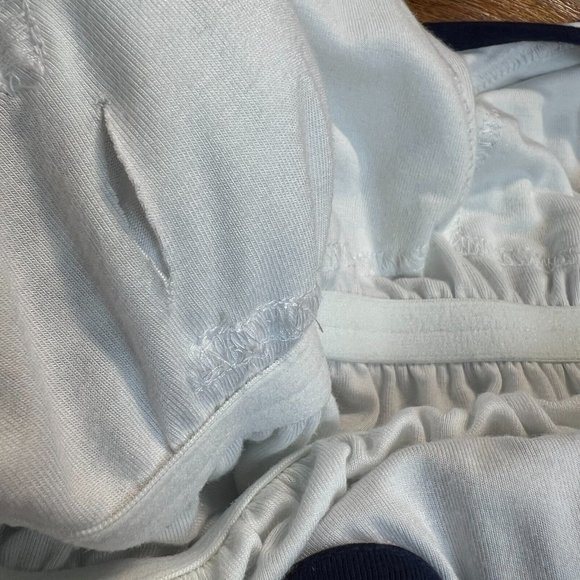 Soma Maxi Dress Women XS Navy Blue White Stripes Racerback Side Slits Sleeveless - Picture 7 of 9